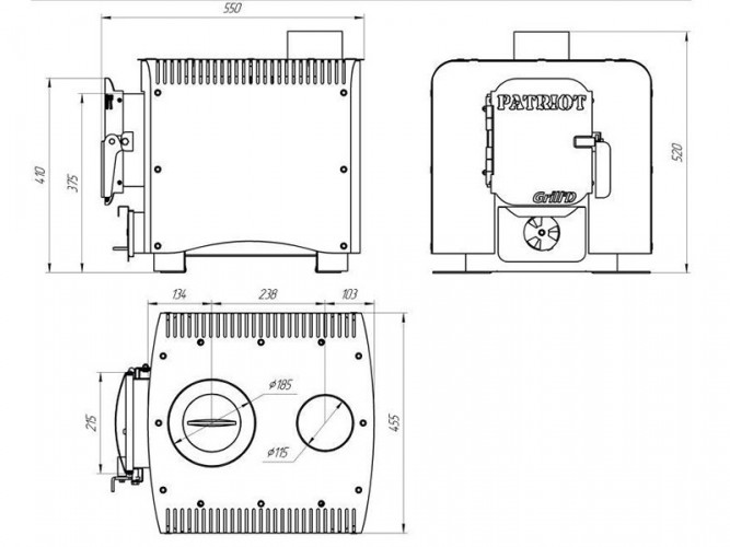 Печь длительного горения Grill’D Patriot 200 в Улан-Удэ