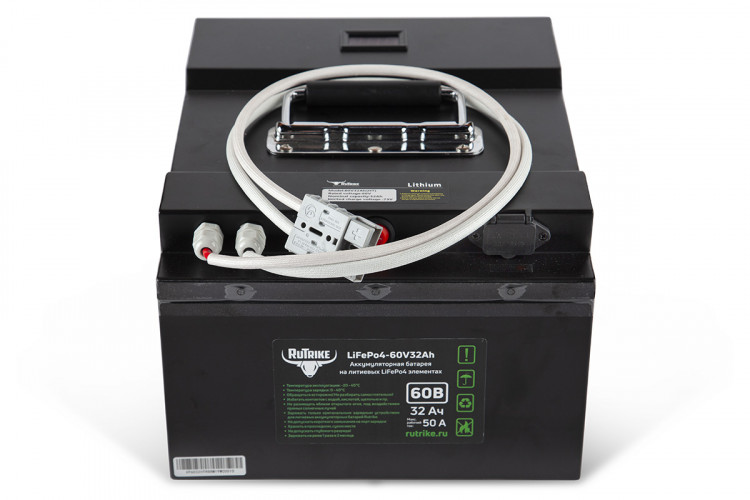 Тяговый железо-фосфатный аккумулятор RuTrike LiFePO4 60V32Ah (50А) в Улан-Удэ