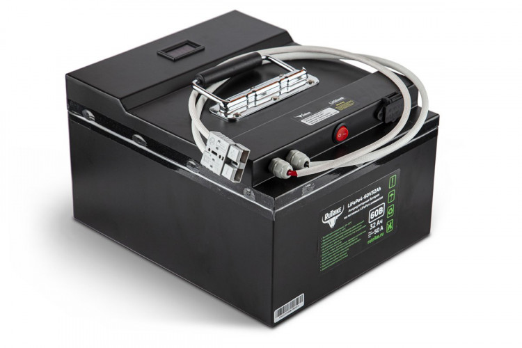 Тяговый железо-фосфатный аккумулятор RuTrike LiFePO4 60V32Ah (50А) в Улан-Удэ