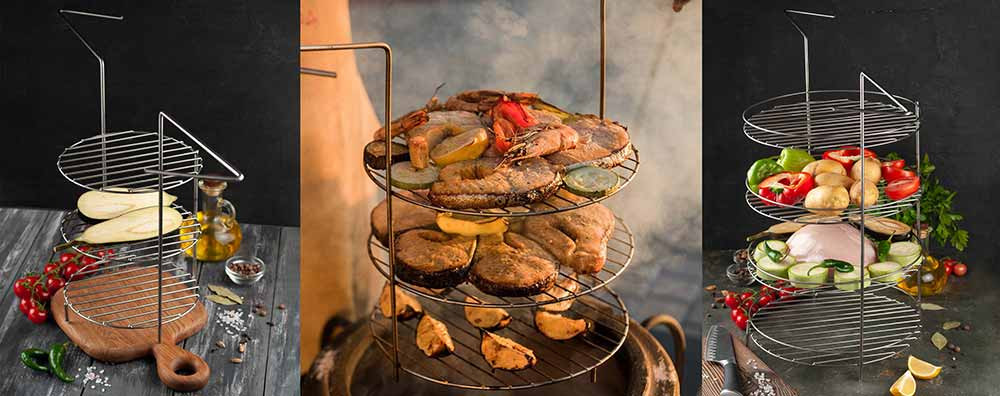 Этажерка 3-х ярусная диаметр 27 см в Улан-Удэ