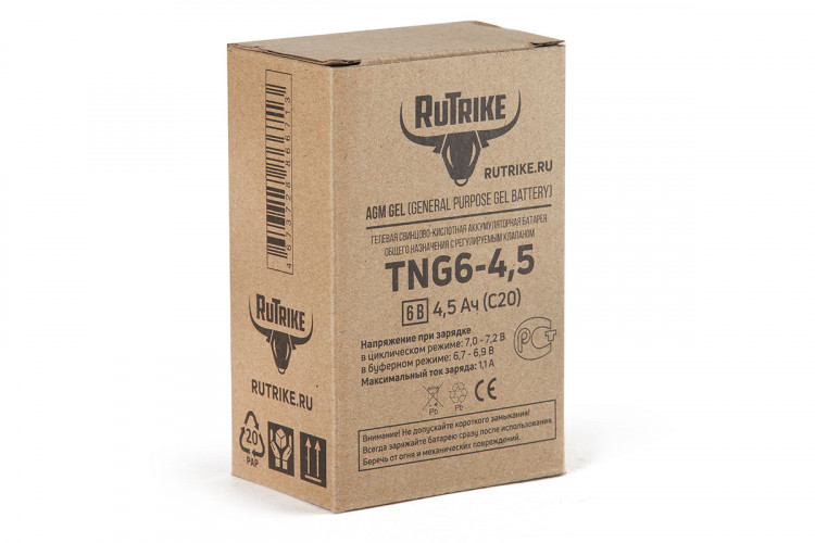 Тяговый гелевый аккумулятор RuTrike TNG 6-4,5 (6V4,5A/H C20) в Улан-Удэ