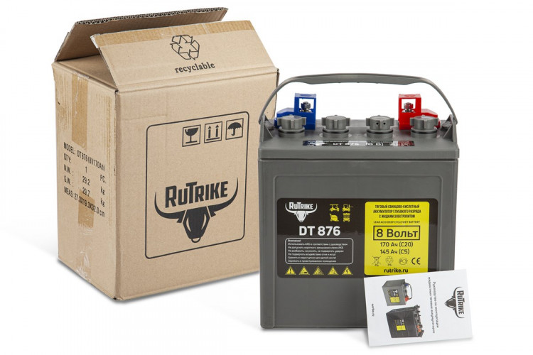 Тяговый аккумулятор RuTrike WET DT876 (T-875) 8V120A/H C3 в Улан-Удэ