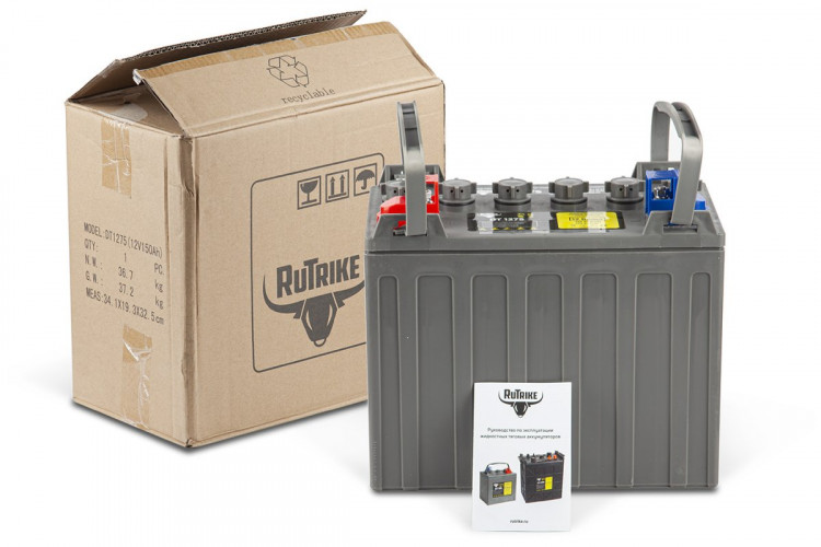 Тяговый аккумулятор RuTrike WET DT1275 (T1275) 12V100A/H C3 в Улан-Удэ