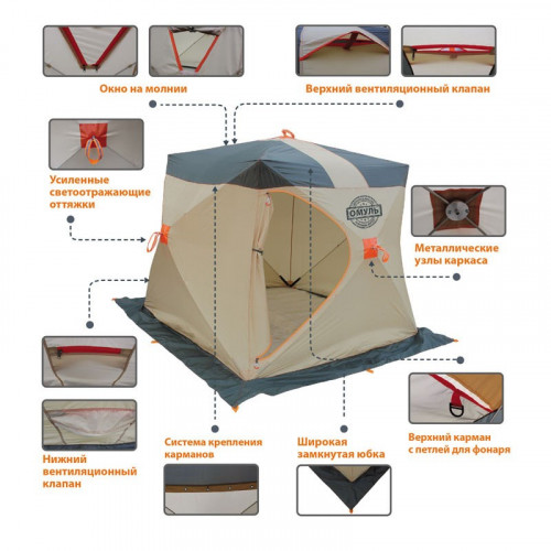 Палатка для рыбалки Омуль Куб 2 в Улан-Удэ