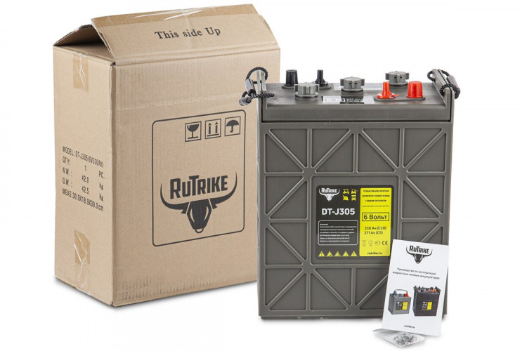 Тяговый аккумулятор RuTrike WET DT-J305 6V215A/H C3 в Улан-Удэ