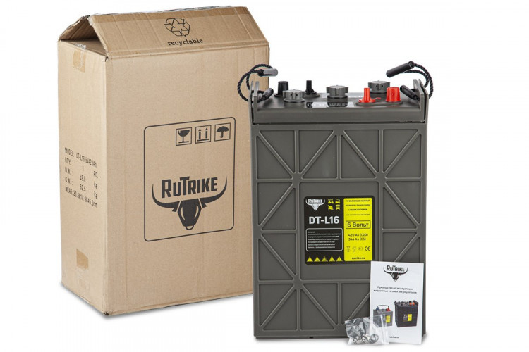 Тяговый аккумулятор RuTrike WET DTL16 (L16H-AC) 6V275A/H C3 в Улан-Удэ