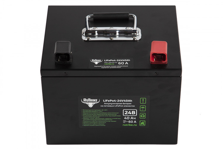 Тяговый железо-фосфатный аккумулятор RuTrike LiFePO4 24V40Ah (60A) в Улан-Удэ