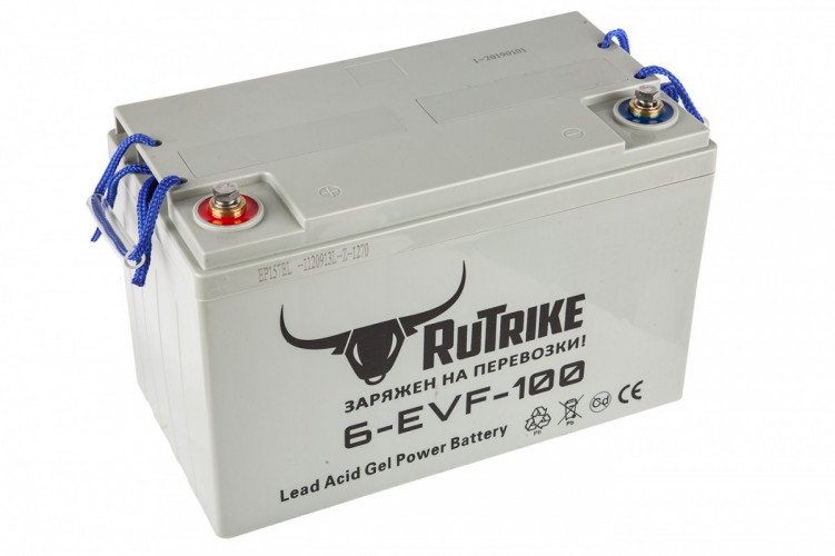 Тяговый гелевый аккумулятор RuTrike 6-EVF-100A (12V100A/H C3) в Улан-Удэ