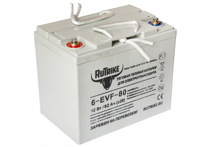 Тяговый гелевый аккумулятор RuTrike 6-EVF-80A (12V80A/H C3) в Улан-Удэ