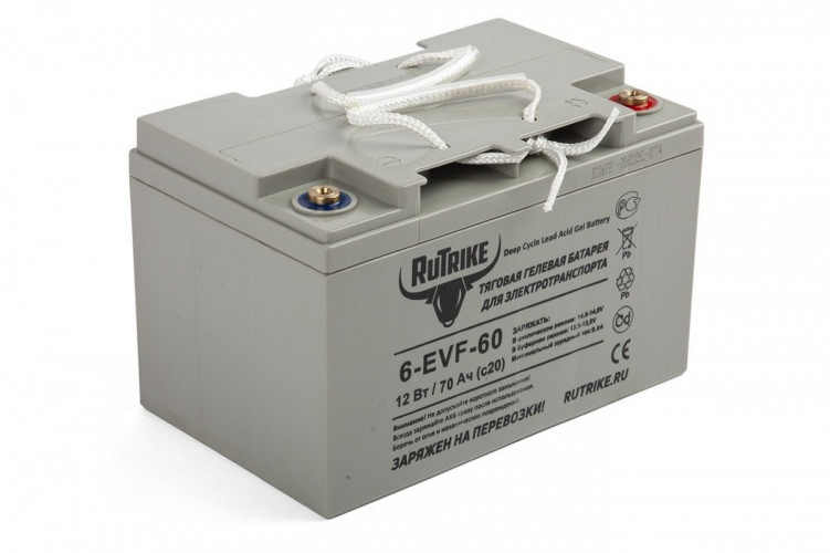Тяговый гелевый аккумулятор RuTrike 6-EVF-60A (12V60A/H C3) в Улан-Удэ